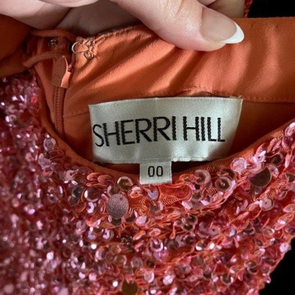 Sherri Hill - 2 piece Dress - Coral - Size 00 - Picture 4 of 6